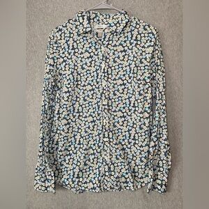 J. Crew Perfect Shirt Floral Long Sleeve Button Up Women’s Size 4